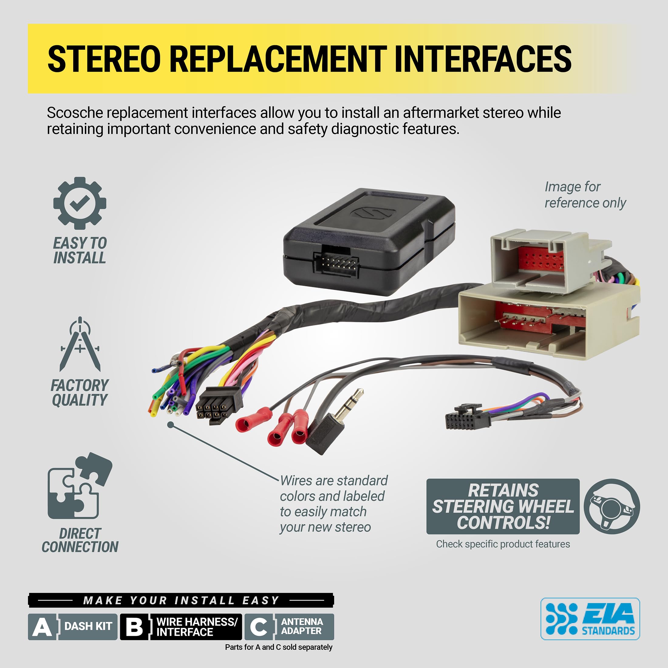 Scosche ITCCR05B Double DIN Radio Install Dash Kit Compatible with Select 2018-24 Jeep Wrangler JL - Complete Car Stereo Installation Kit with Touchscreen Control of Factory Menus and Climate Controls - Image 7