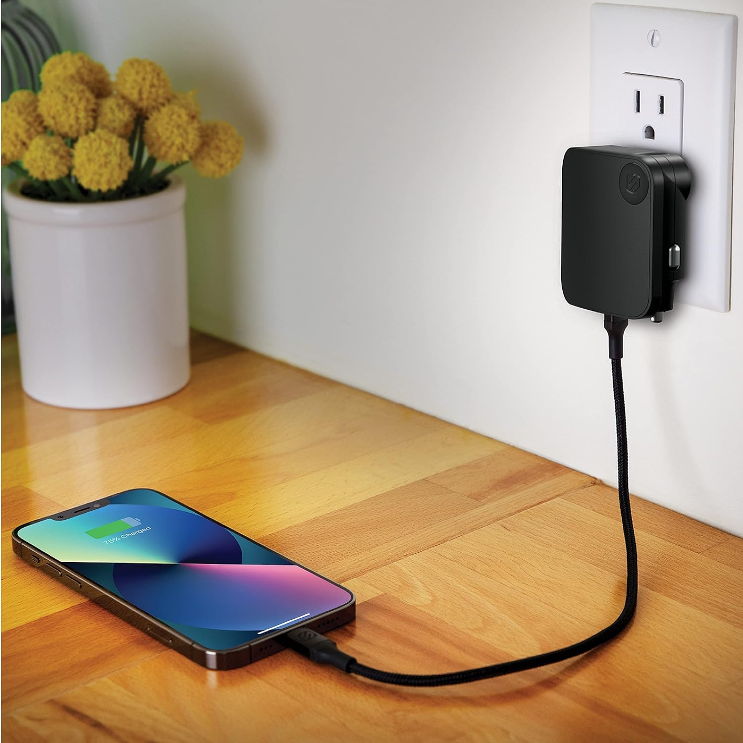 Scosche HCPDC20 PowerVolt 20W 2-in-1 Fast Travel Charging Station, Foldable Home Plug & Car Charger Adapter for iPhone 14/13/12/11, iPad, Samsung Galaxy S22/S21, USB-C Devices, AirPods & More - Image 6